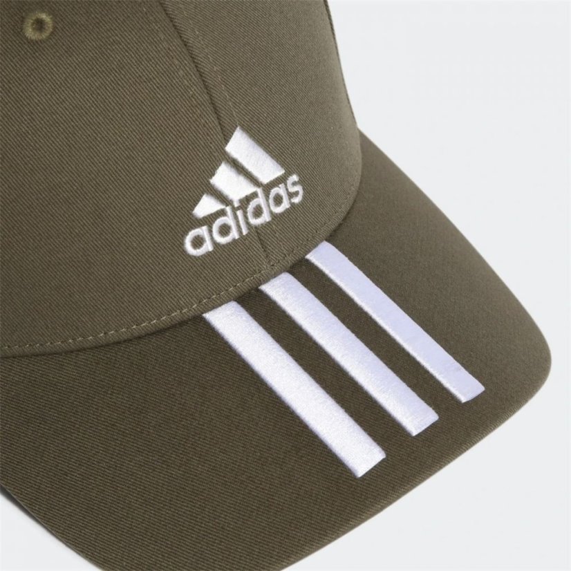 adidas 3-Stripes Cap Juniors Khaki/White