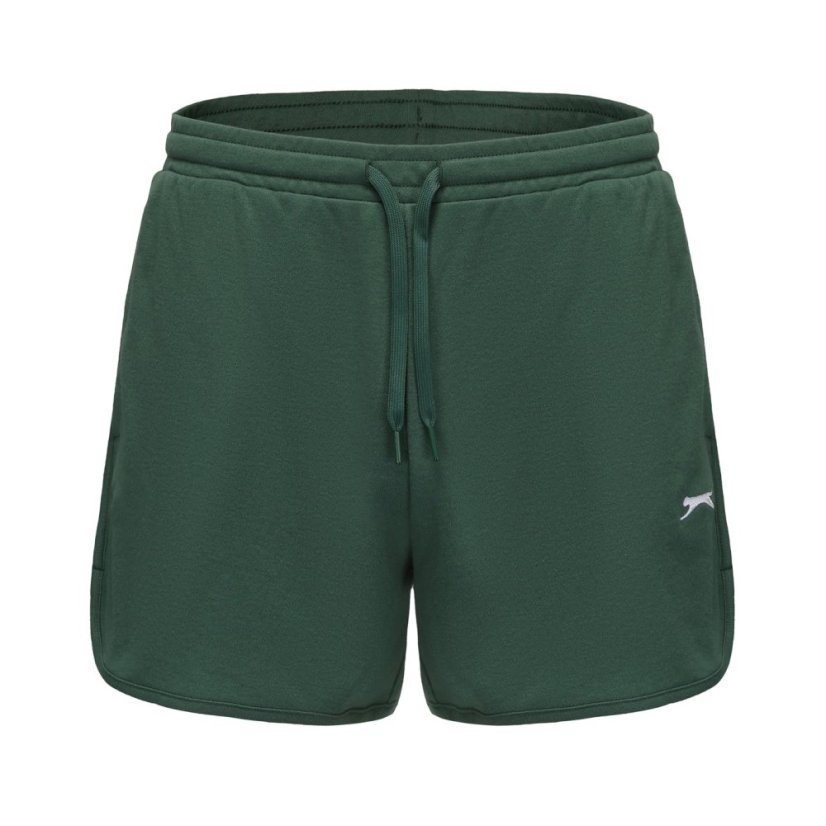 Slazenger Fleece Interlock Shorts Womens Forest Green