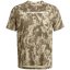 Under Armour Men's Tech Camo Short-Sleeve Performance Gym Top Khaki Base