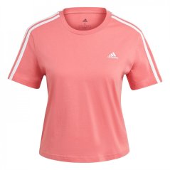 adidas 3S Crop T Shirt Womens Hazy Rose