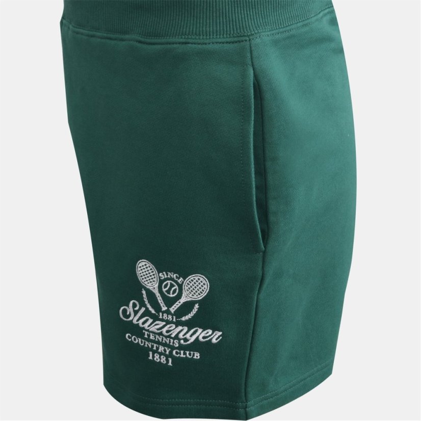 Slazenger Women's Fleece Jogger Shorts Green