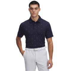 Under Armour Men's Printed Short-Sleeve Performance Polo Shirt Blue