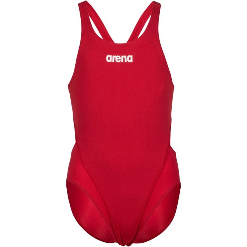 Arena Solid Swim Tech Swimsuit Juniors Red White