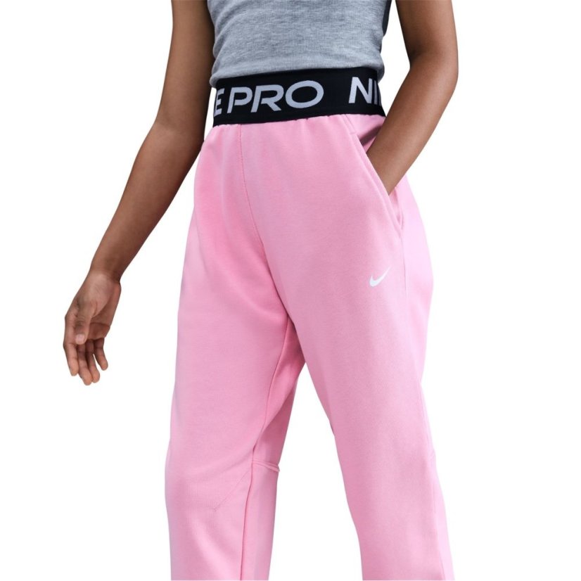 Nike Pro Dri-FIT Jogging Bottoms Juniors Pink