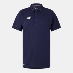 New Balance Short-Sleeve Cricket Polo Shirt Navy