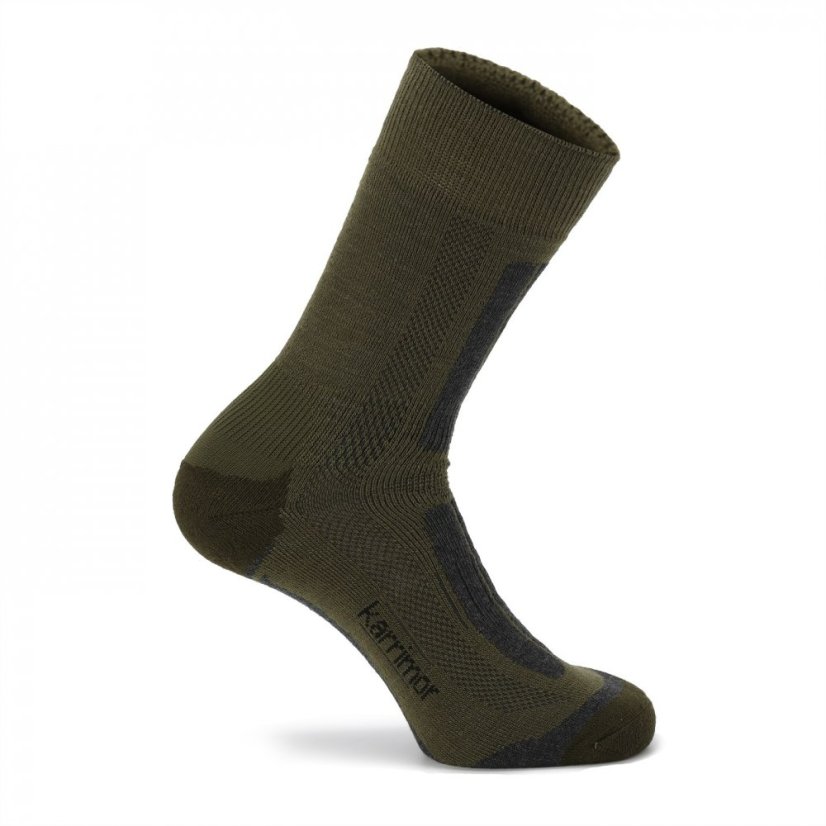 Karrimor 2 Pack Trekking Socks Mens Khaki