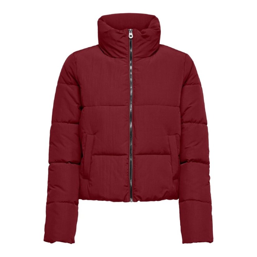 Only Dolly Short Puffer Jacket wine
