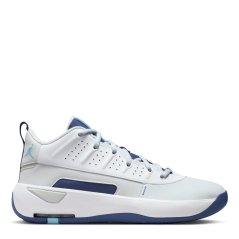 Air Jordan AJ Max Aura 7 Shoes Mens White/Plat-Blue