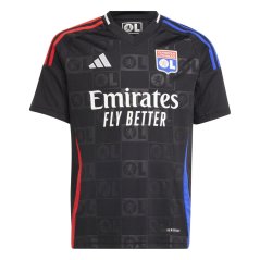 adidas Kids' Olympique Lyonnais Licensed Short Sleeve T-Shirt Black