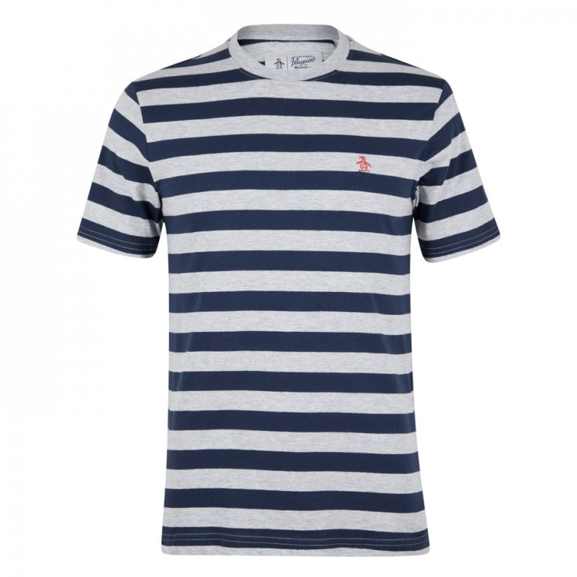 Original Penguin Stripe Tee Sn99 Rain Heather