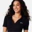 Slazenger Cropped Polo Top Black