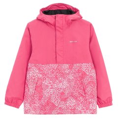 Karrimor Kids' Half Zip Windproof Hooded Long Sleeve Softshell Jacket Pink/Printing
