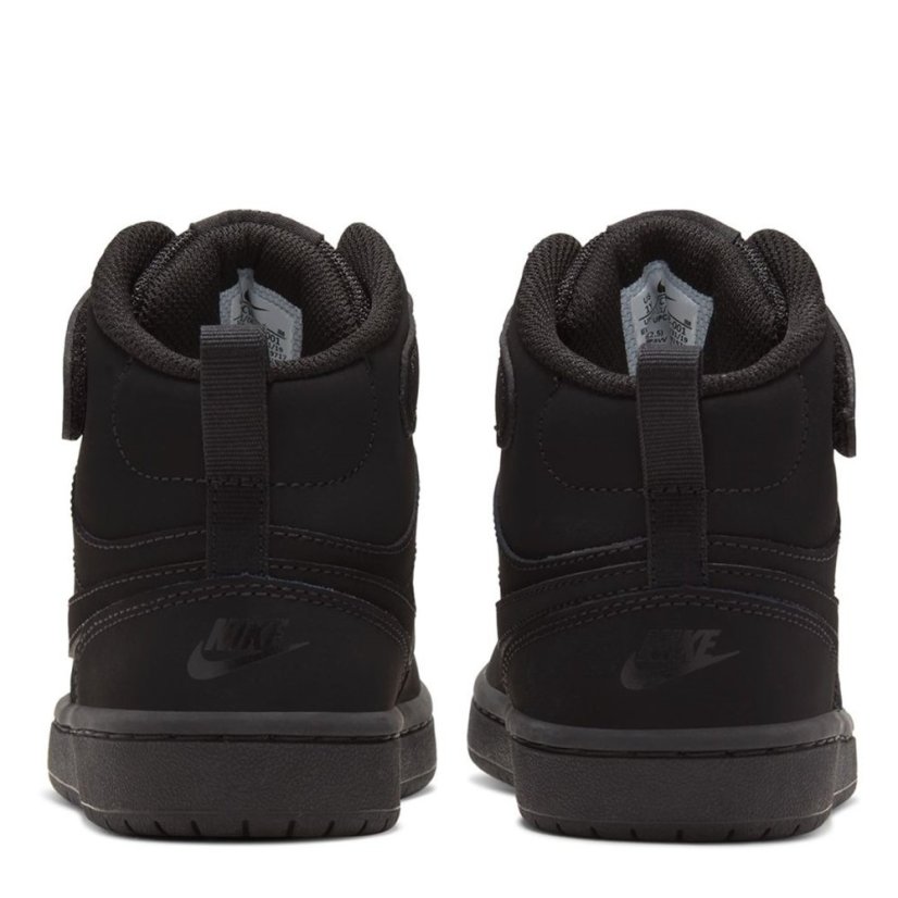 Nike Court Borough Mid 2 Little Kids' Shoe Triple Black