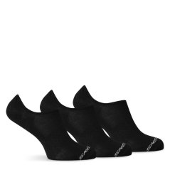 Skechers 3 Pack No Show Socks Mens Black