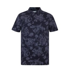 Firetrap All-Over Print Polo Top Mens Black
