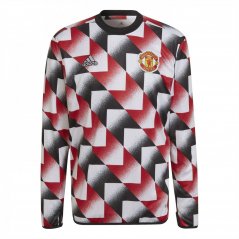 adidas Manchester United Warm Up Top 2022 2023 Adults White/Red