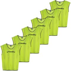 Sondico 6 Pack Mesh Hi Viz Training Bibs Fluo Yellow
