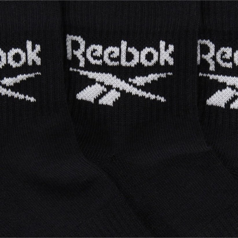 Reebok 6 Pair Sports Ankle Socks Black