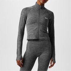 Everlast Women's Seamless Zipped Long-Sleeve Performance Gym Top Charcoal Marl