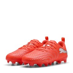Puma Childrens PUMA Future 9 Play Firm Ground Football Boots Red/Silver
