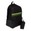 adidas Classic 3-Stripes Backpack Juniors Black/Lime