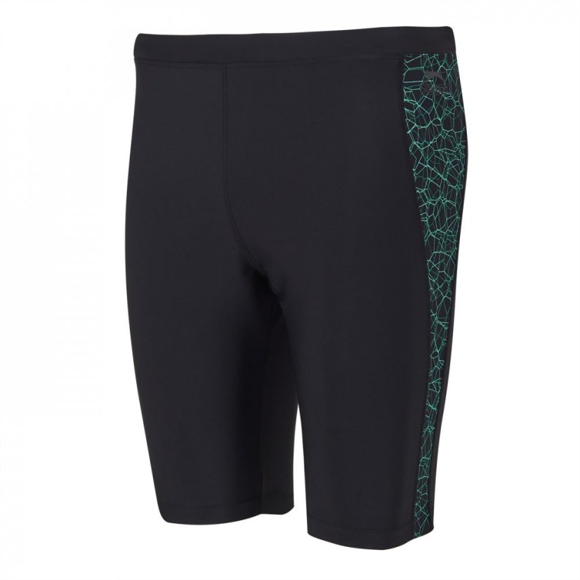 Slazenger Splice Swimming Jammers Mens Black/Green