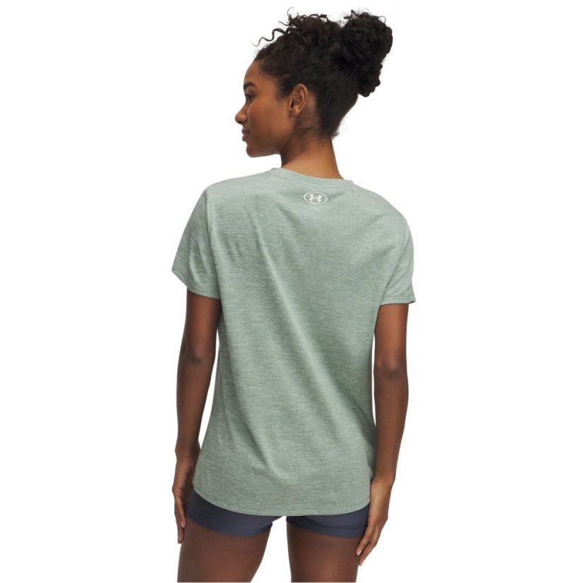 Under Armour Tech™ Twist V-Neck Short Sleeve Womens Silica Green