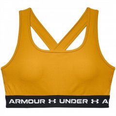 Under Armour Armour Medium Support Crossback Bra Womens Yellow