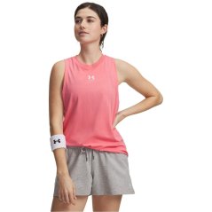 Under Armour Womens Rival Performance Gym Vest Pink/White