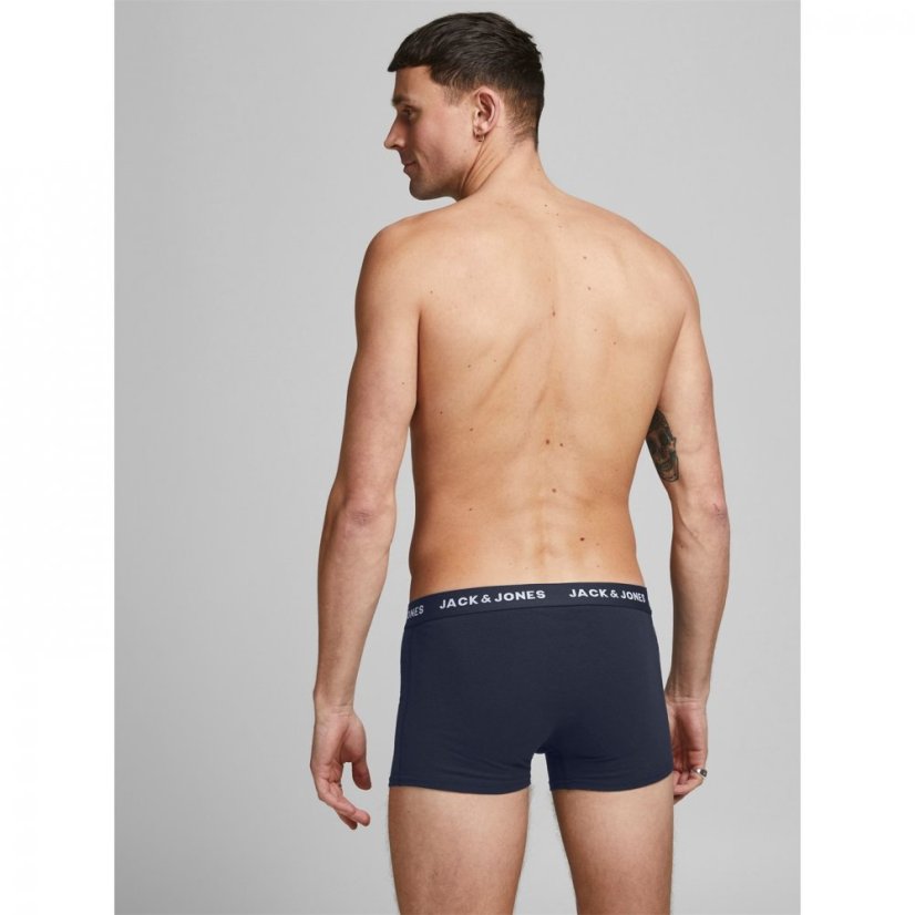 Jack and Jones Solid Mens 10-Pack Boxer Trunks Navy Blazer