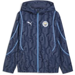 Puma Manchester City Pre Match Jacket 2024 2025 Juniors Blue