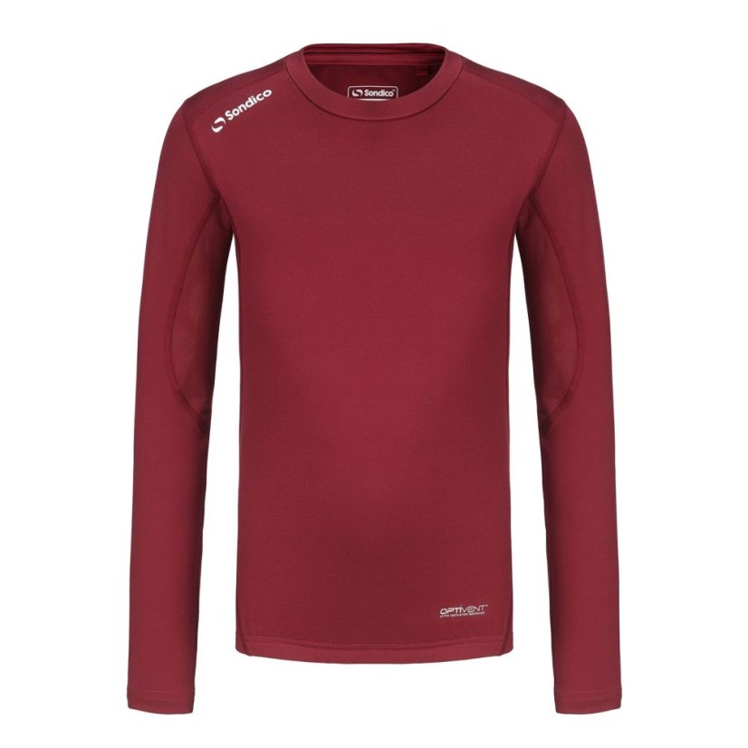 Sondico Long Sleeved Core Base Layer Junior Burgundy
