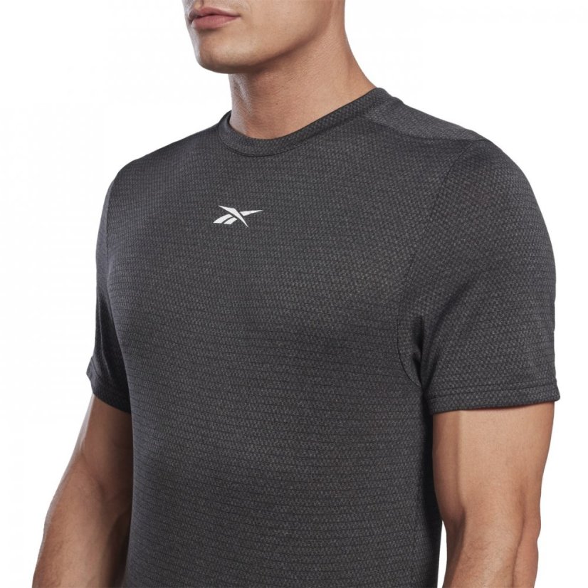 Reebok Workout Ready Melange T-Shirt Mens Gym Top Nghblk