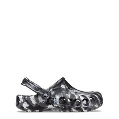 Crocs Baya Marble Clogs Black/White