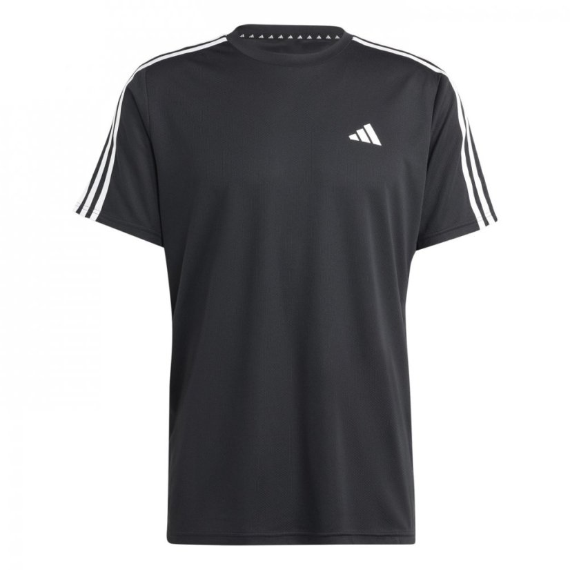 adidas 3 Stripe Essentials Training pánske tričko Black/White