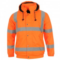 Dunlop Hi Vis Bomber Jacket Mens Orange