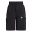 adidas Unisex Kids Jersey Jogger Shorts Black/White