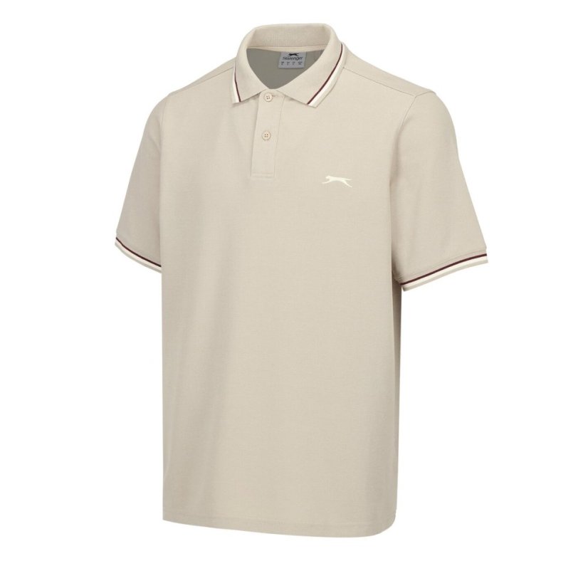 Slazenger Tipped pánské polo tričko Beige