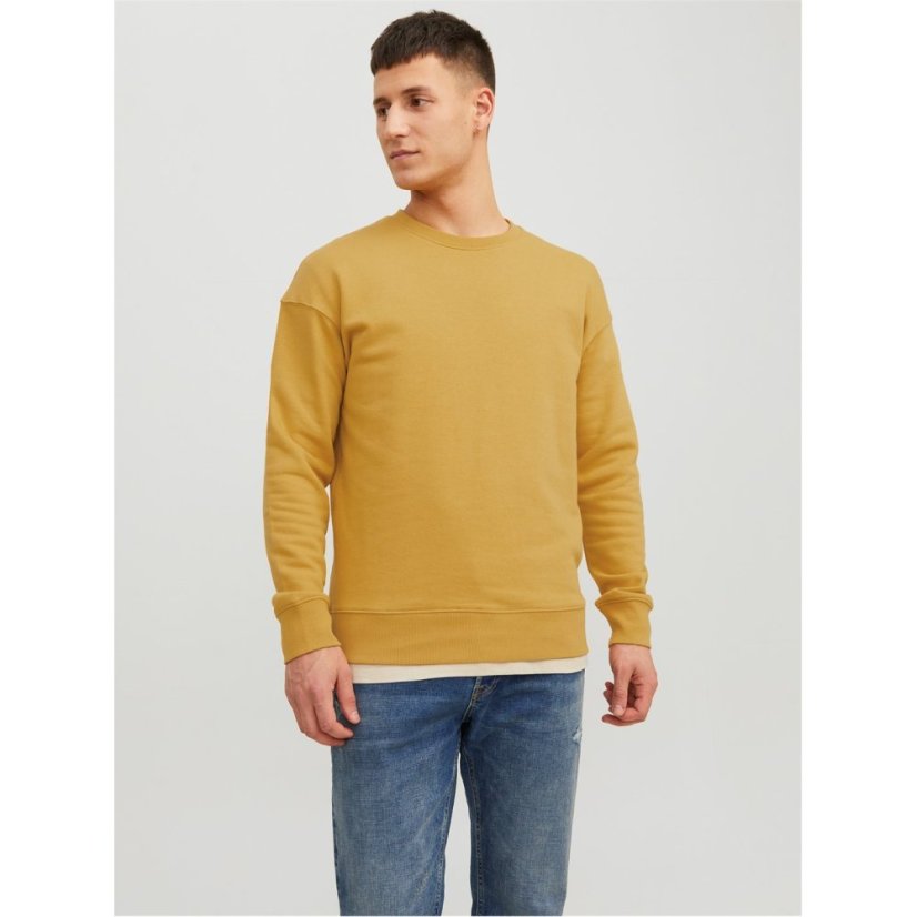 Jack and Jones Star Crew Neck Sweatshirt Honey Gold