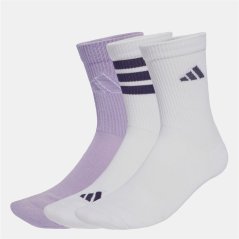 adidas 3 Pack of Logo Socks White