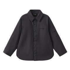 Firetrap Kids' Shacket Button-Through Overshirt Charcoal