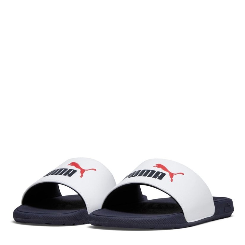 Puma Unisex Kids' Cool Cat Pool Sliders White/Navy