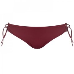 Firetrap Blackseal Laced Front Bikini Bottoms Burgundy