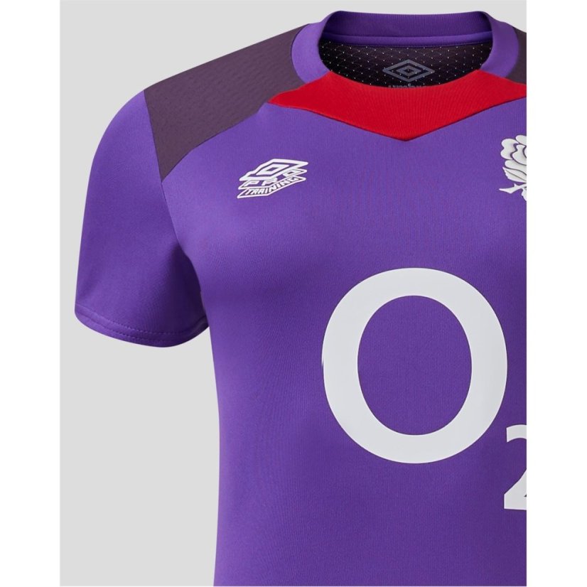 Umbro England Rugby Gym Training Top 2024 Womens Violet/Red