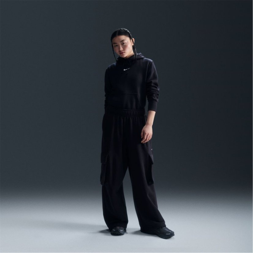 Nike Sportswear Phoenix Fleece Women's Pullover Hoodie Black/White