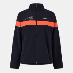 New Balance Women's LDN Marathon Wind Water-Resistant Reflective Performance Running Jacket Black/Red