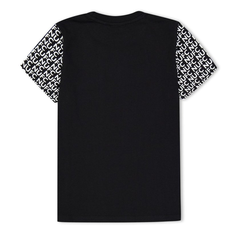 Source Lab Slab Newcastle United Graphic T-shirt Juniors Black