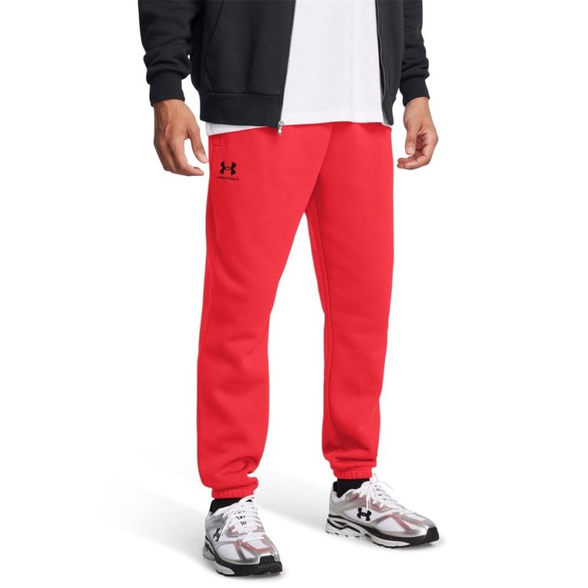 Under Armour Men's Essential Performance Fleece Tracksuit Bottom Red