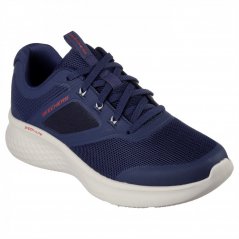 Skechers Mesh Lace Up Sneaker W Air-Cooled Training Shoes Mens Navy