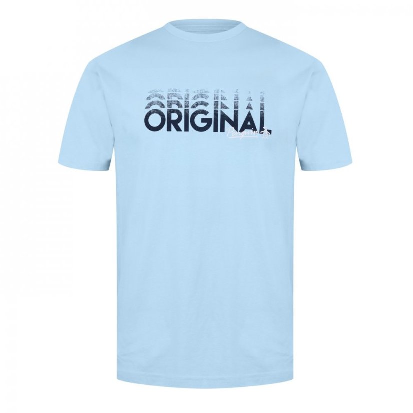 Original Penguin L Logo Tee Sn99 Cool Blue